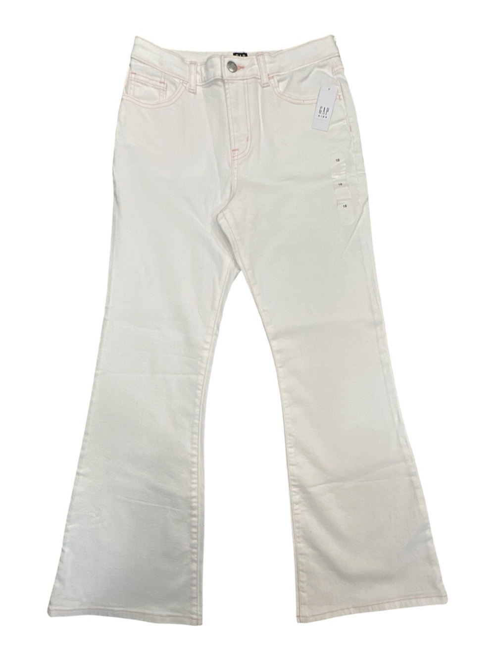 NWT Gap Kids White '70s Flare Jeans - Size 18